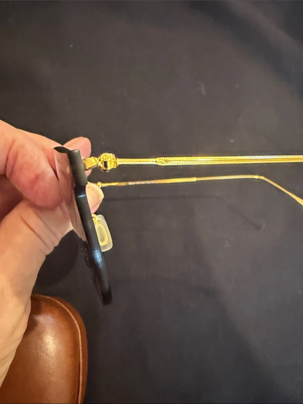 Illesteva Rimless Aviator Sunglasses in Blue-Green Mirror